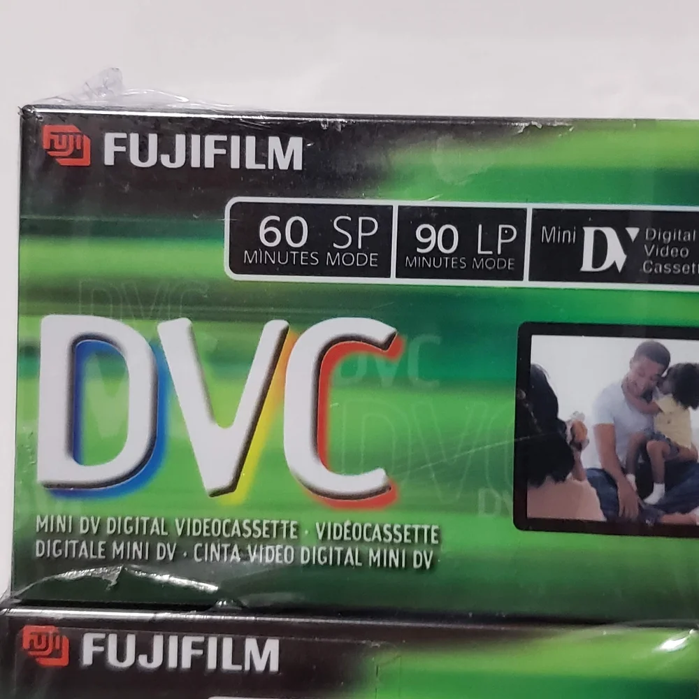 2 Fujifilm DVC Mini DV Digital Videocassette SP 60 Min LP 90 Min